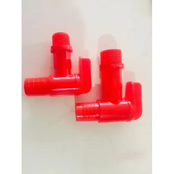 Red Plastic T Cock